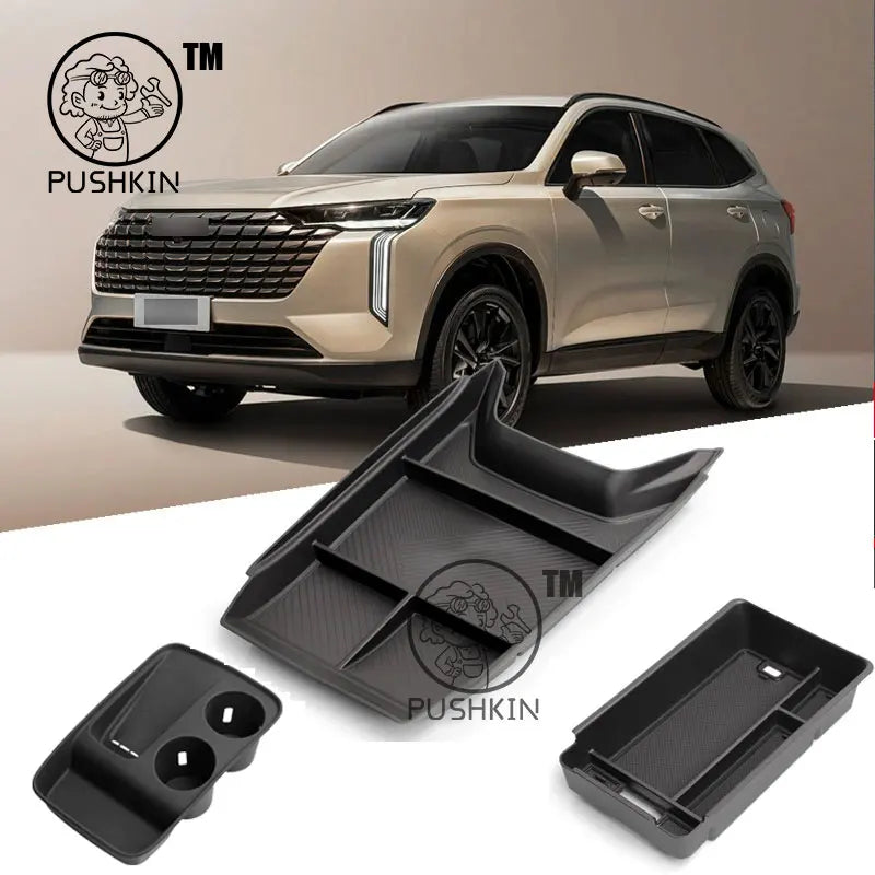 Car Central Console Armrest Storage Box Container Organizer Holder Tray For Haval H6 4rd 2024 2025 HEV PHEV NEW H6 Accessories