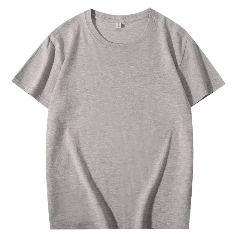 100% Cotton T-shirt Custom Logo Print Image Men and Women Clothes Diy Enterprise Embroidery Team Culture Short Sleeved Tops