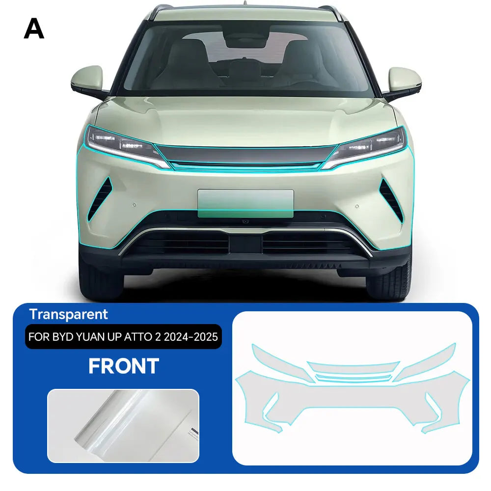Paint Protection Film Clear Vinyl Gloss Self Healing Wrap Precut Full Car Anti-Scratch UV Protection For BYD Yuan UP ATTO 2 2024