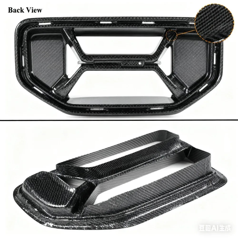 Real Dry Carbon Fiber Trim For BMW G87 M2 2023-2025 Car Front Bumper Grille Racing Grills Mesh Cover Auto Exterior Accessories