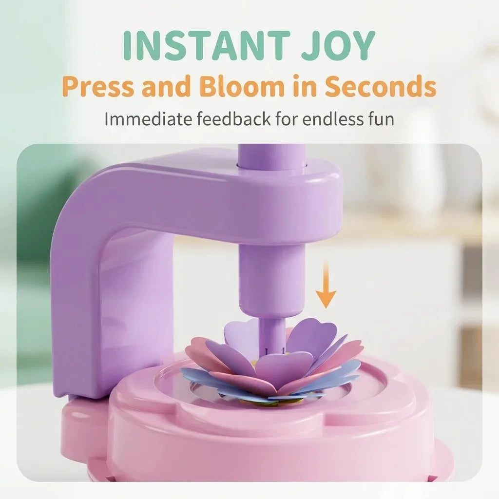New Flower Press Craft Toy – Creative DIY Handmade Flower Arrangement Machine for Kids, Perfect Gift for Girls