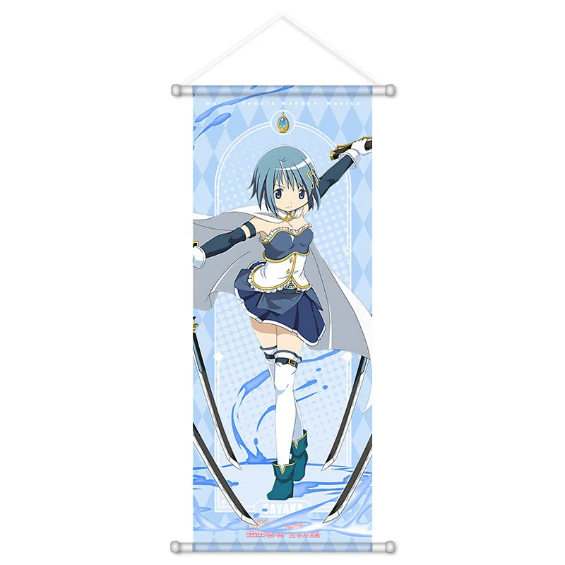 70cm Anime Madoka Magica Kaname Madoka Cartoon Figure Scroll Canvas Wall Hanging Print Home Decor Anime Poster Wall Manga Art