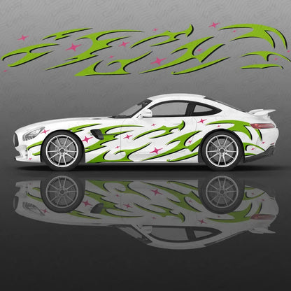 Lightning Line Graphics Car Body Sticker Anime Itasha Vinyl Car Side Decal Sticker Car Decor Sticker Cars Protective Film