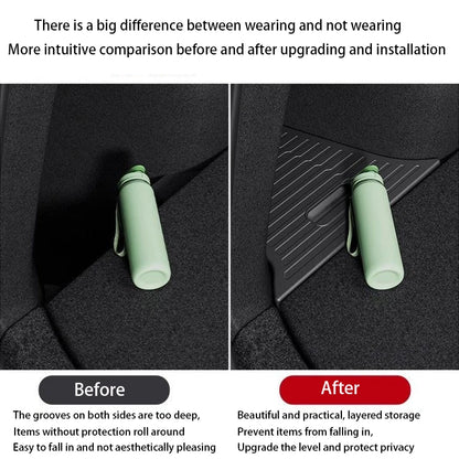 For Tesla Model Y Juniper 2025 TPE Rear Trunk Left Right Side Storage Box Tail Boot Organizer Partition Decoration Accessories
