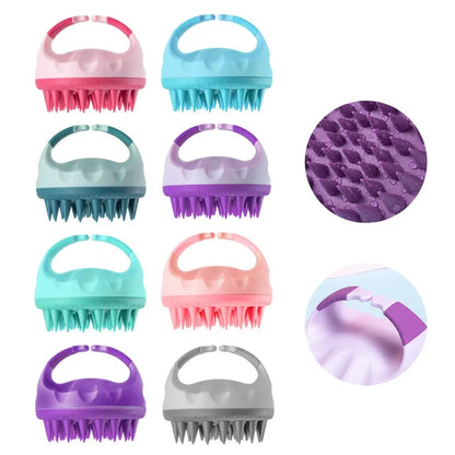 Shampoo Head Scalp Massage Brush Silicone Soft Skin Friendly Hair Washing Massager Comb SPA Massage Brush Beauty Hair Tool Salon