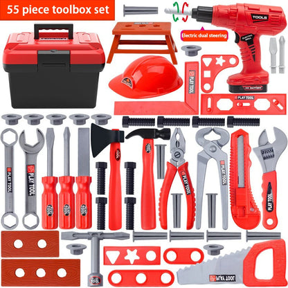 DIY Pretend Play Toy Simulation Repair Tools Set Electric Drill Screwdriver Tool Repair Toolbox Educational Toys For Children