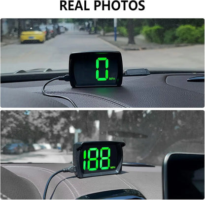 Car GPS HUD Head Up Display Universal Digital Speedometer Projector Kmh/Mph Big Font Speed Meter Displayer USB Cable Plug & Play