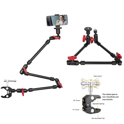32" 22" Mobile Phone Bracket Magic Arm for Camera Articulated Flexible with Desk Clamp Mount Tablet Magsafe Webcam Stand
