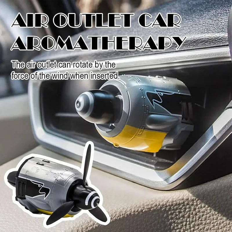 FW190 Rotating Propeller Plane Car Air Fresheners Vent Clip Ornament Decorations Accessories Perfume Fragrance Diffuser