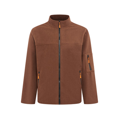  2026 autumn and winter men's new outdoor warm jacket casual sports trend fashionable and versatile solid color jacket
