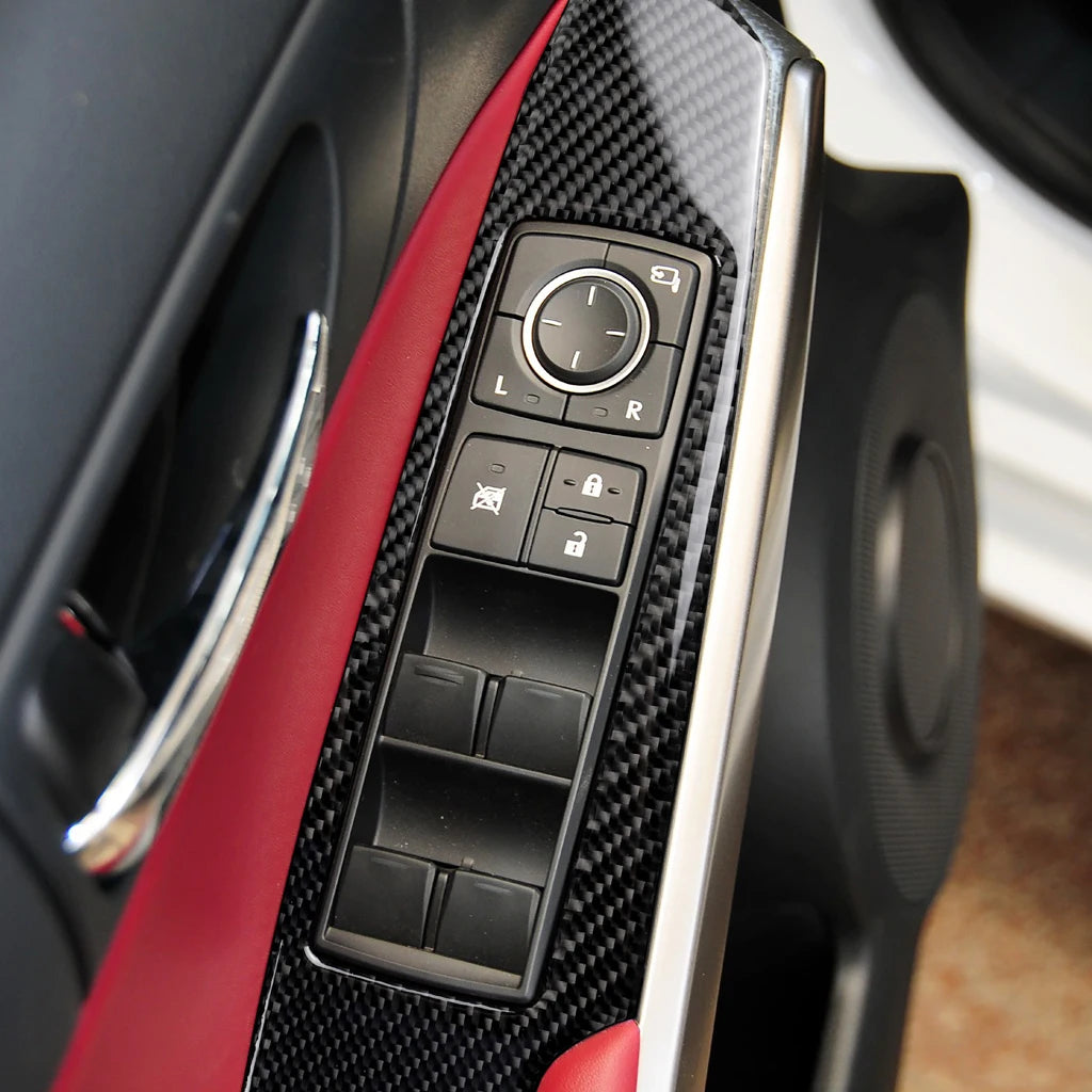 For Lexus IS250 IS350 300H 2013-2019 Carbon Fiber Gear Shift Air Outlet CD AC Window Lift Set Car Interior Accessories Sticker