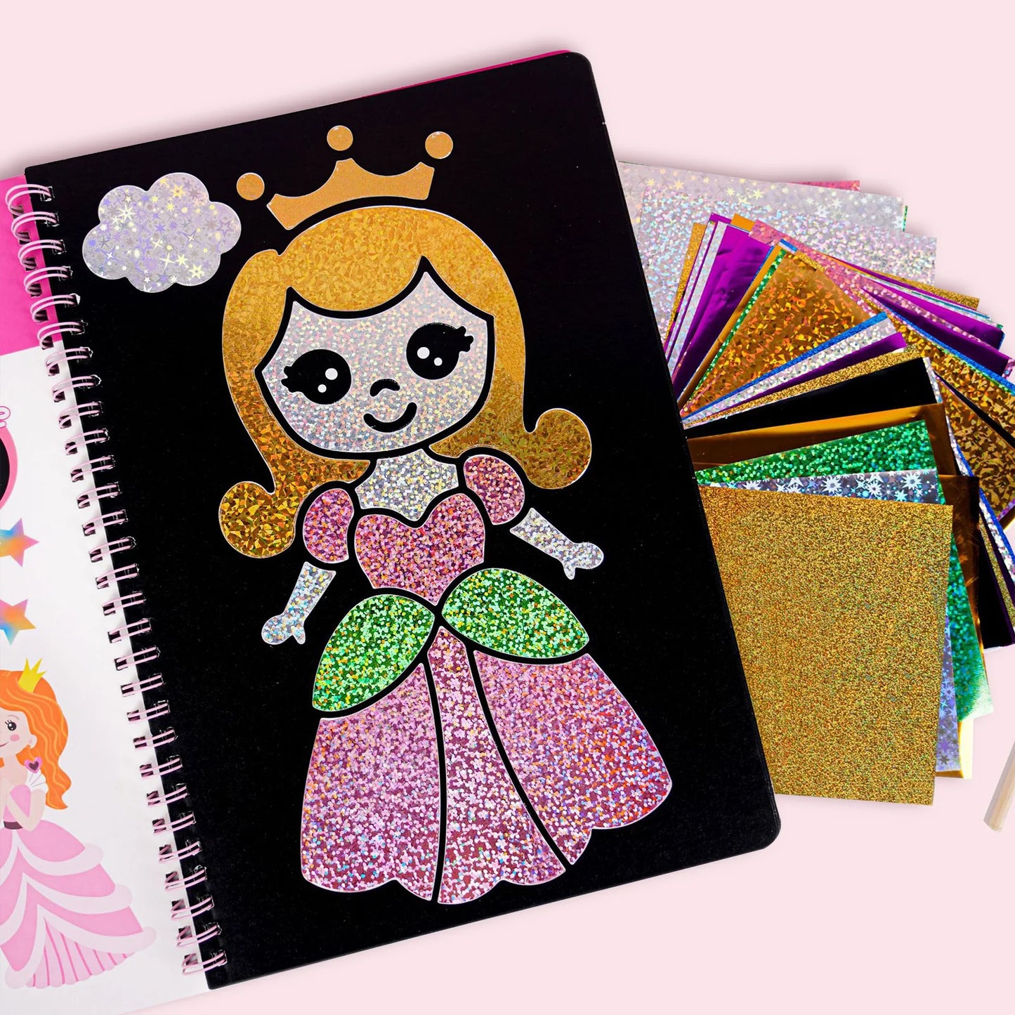 Foil Arts and Crafts Fun Art Supplies DIY Creative Travel Toys Art Supplies Coloring Books Gift for Girls Kids Ages 4-6-8-12