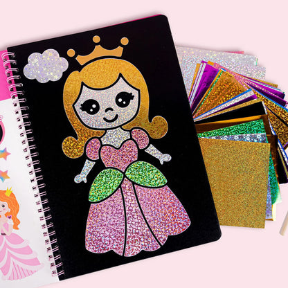 Foil Arts and Crafts Fun Art Supplies DIY Creative Travel Toys Art Supplies Coloring Books Gift for Girls Kids Ages 4-6-8-12