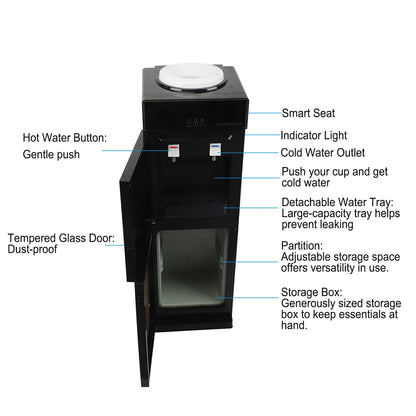 Standing Water Dispenser Top Loading Hot and Cold Water Dispenser Water Cooler for Home  Floor Standing Water Dispenser
