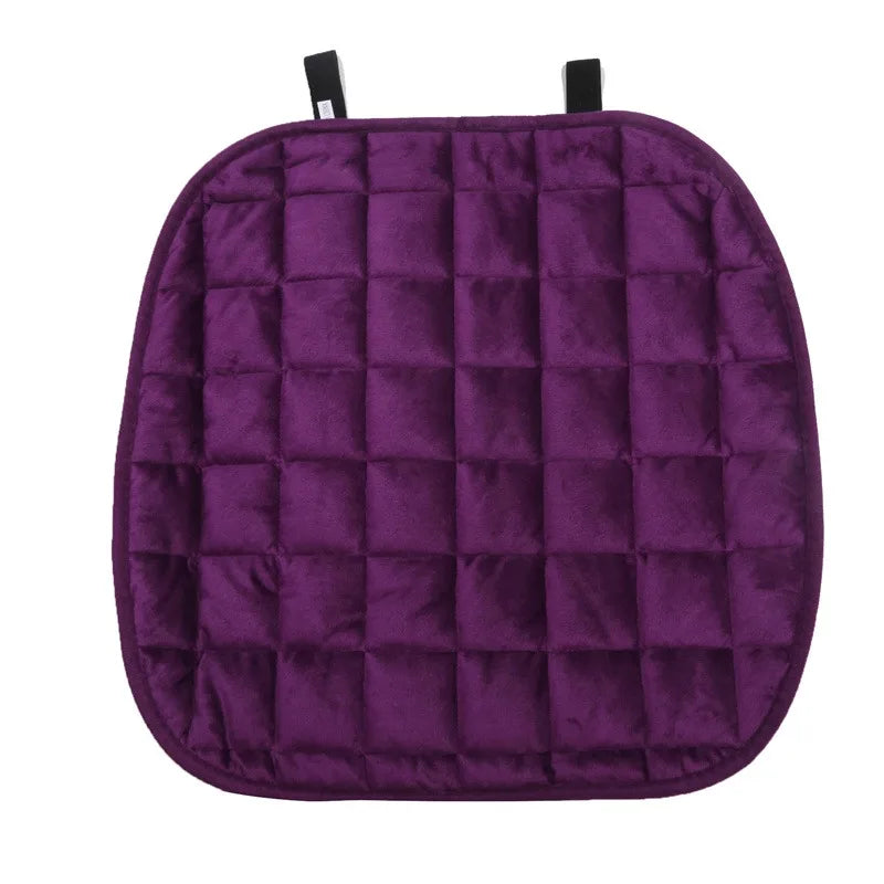 Car Seat Cover Front Rear Flocking Cloth Cushion Non Slide Winter Auto Protector Mat Pad Keep Warm Universal Fit Truck Suv Van
