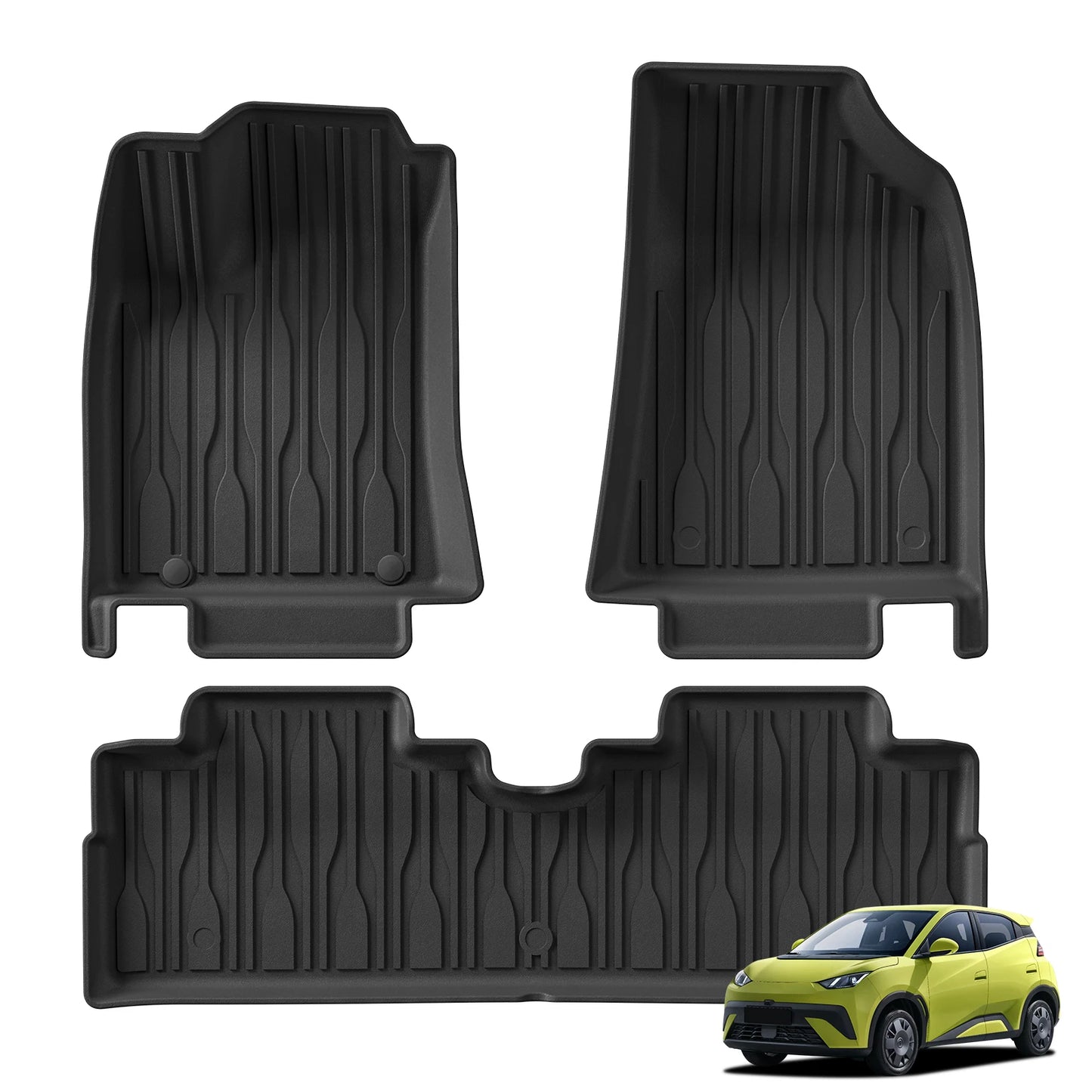 Left/Right Drive for BYD ATTO1 SEAGULL 2025 Car Floor Mats Cargo Liner Trunk Pad Backrest Liner TPE Foot Mat All Weather Black