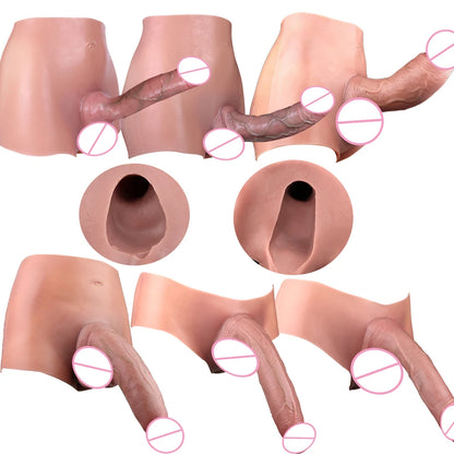 SXXY Strap-On Lifelike Penis Cover насадка на член Large Hollow DildoPants Intimate Adult Sex Toy for Couples Sex