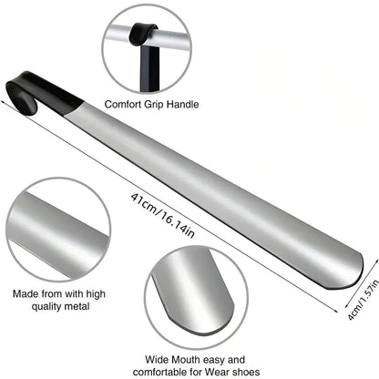 High - End Stainless Steel Shoehorn, Premium Comfort Grip + Extra - Wide Mouth, 1Pc Simplify Your Shoe Wearing Routine