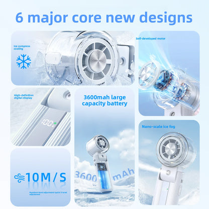Spray High Speed Fan Y70 Foldable Portable Cooling Fan with Adjustable Speed for Home Office Outdoor