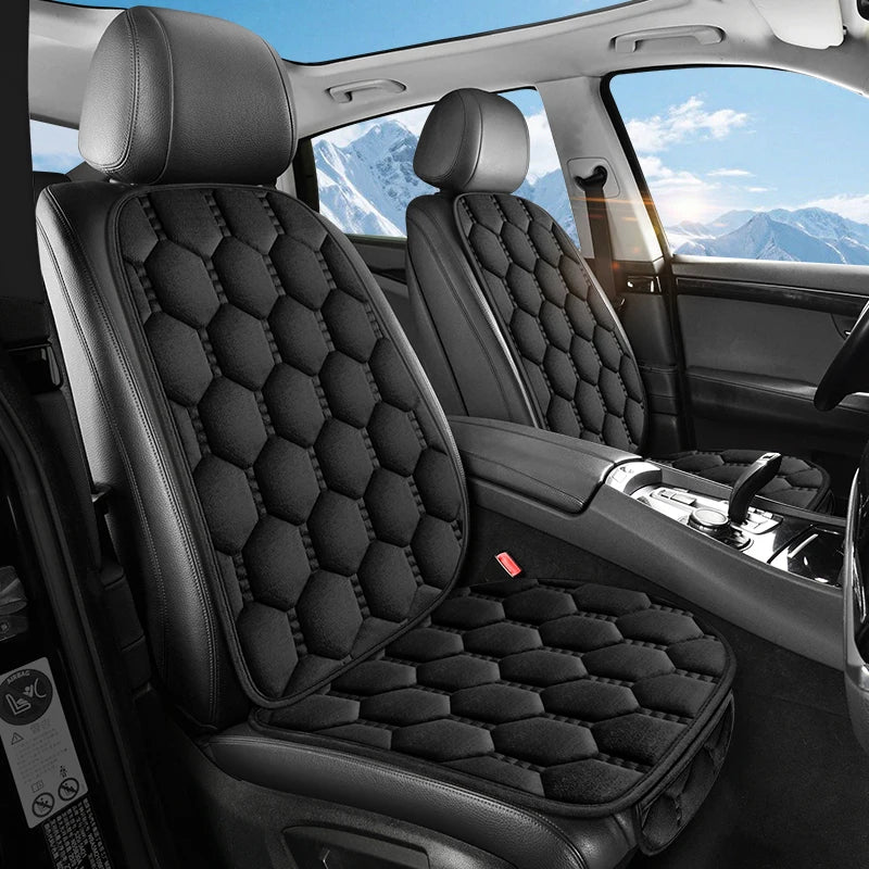Winter Warm and Thick Velvet Car Seat Cushion Four Seasons Universal Single Seat Small Three piece Plush Warm Five Seat Anti sli