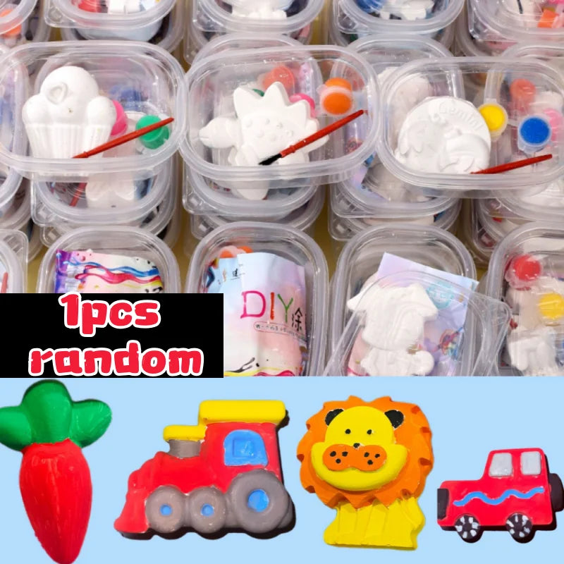 1pcs Fun Box DIY Handmade Graffiti Dolls For kids Birthday Kindergarten Home Party Gift Pinata Gift Bag Treasure Box Filling