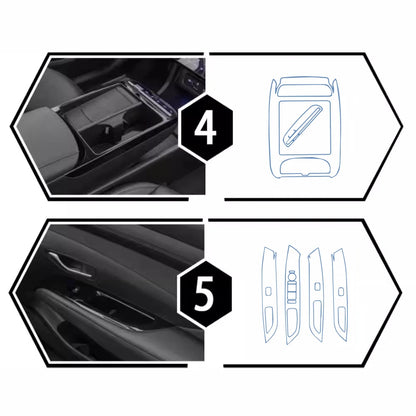 Car Interior Transparent TPU Film for Hyundai Tucson 2025 2026 Gear Panel GPS Navigation Center Console Pre-cut PPF Accessories