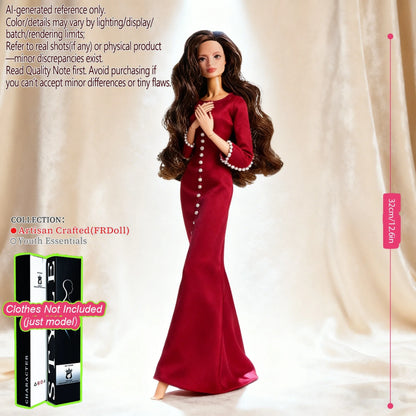 1/6 Scale 12-Joint BJD Doll, Realistic Changeable Makeup, Premium Craft Display (No Clothing)