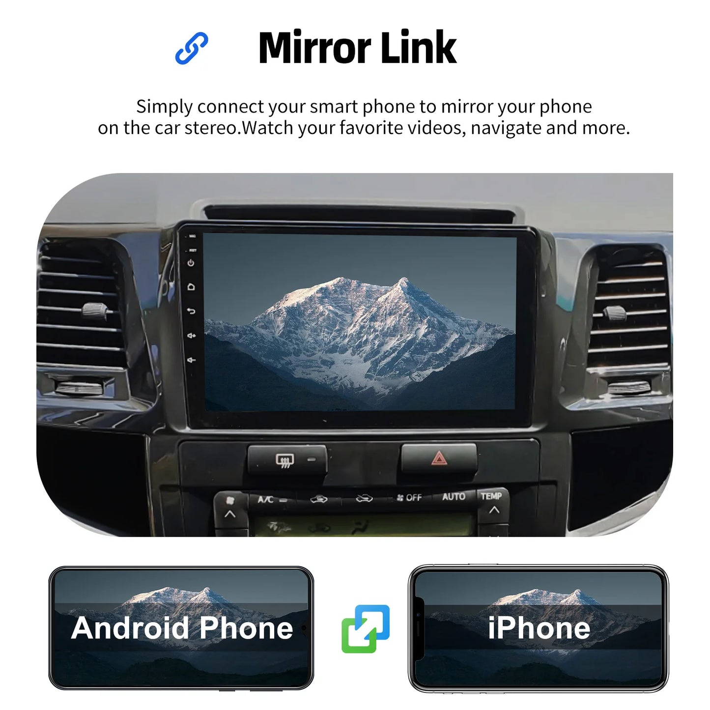 DAB+ 9“ Android 15 For Toyota Fortuner HILUX Revo Vigo N70 2007-2015 Multimedia Video Player Stereo GPS 2din Carplay Car Radio