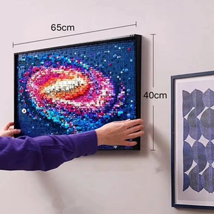 2026 3091 Works of art, space, universe, stars, Milky Way, building blocks, decorations, puzzle models, birthday gifts