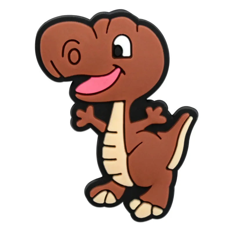 10-100pcs Cartoon Animal Dinosaur Shoe Charms PVC Accessories DIY Sandals Shoes Buckle Decorations fit Wristband Kids Man Gift