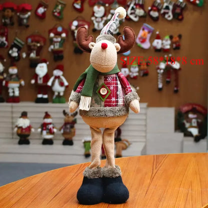 Christmas Santa Doll Decorations For Home 2025 Table Xmas Ornaments Snowman Santa Claus Elk Toys New Year Decor 2026 Noel Gifts