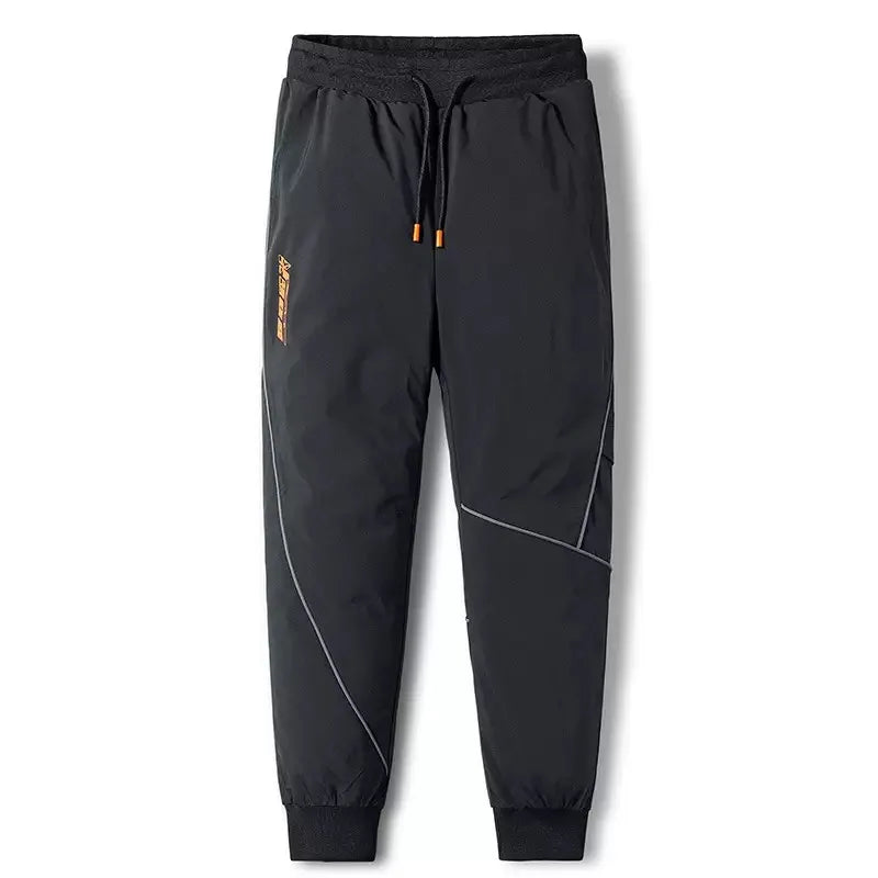Autumn and Winter New Fashion Solid Color Thickened Warm Windproof Down Pants Men's Casual Loose Sports High Quality Trousers