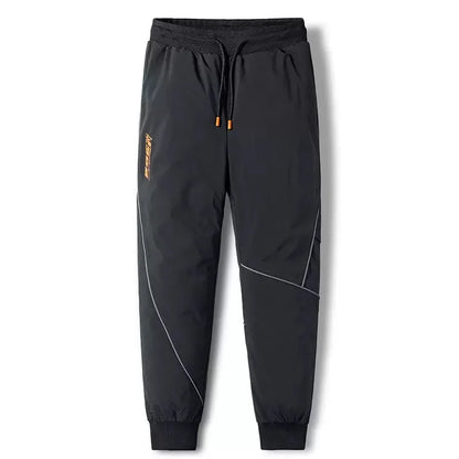 Autumn and Winter New Fashion Solid Color Thickened Warm Windproof Down Pants Men's Casual Loose Sports High Quality Trousers