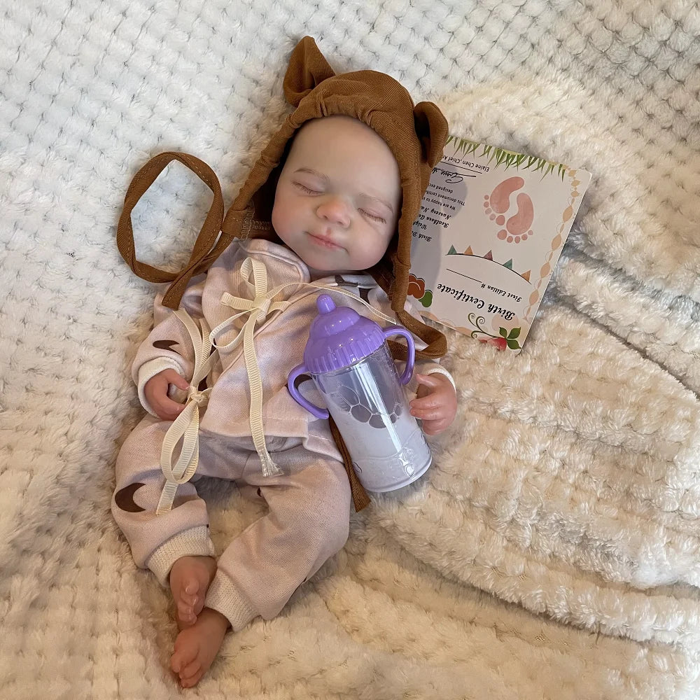 OtardDolls 13Inch Open Mouth Pascale Reborn Doll Full Body Soft Silicone Toy Painted Doll Toys reborn de silicone real cuerpo