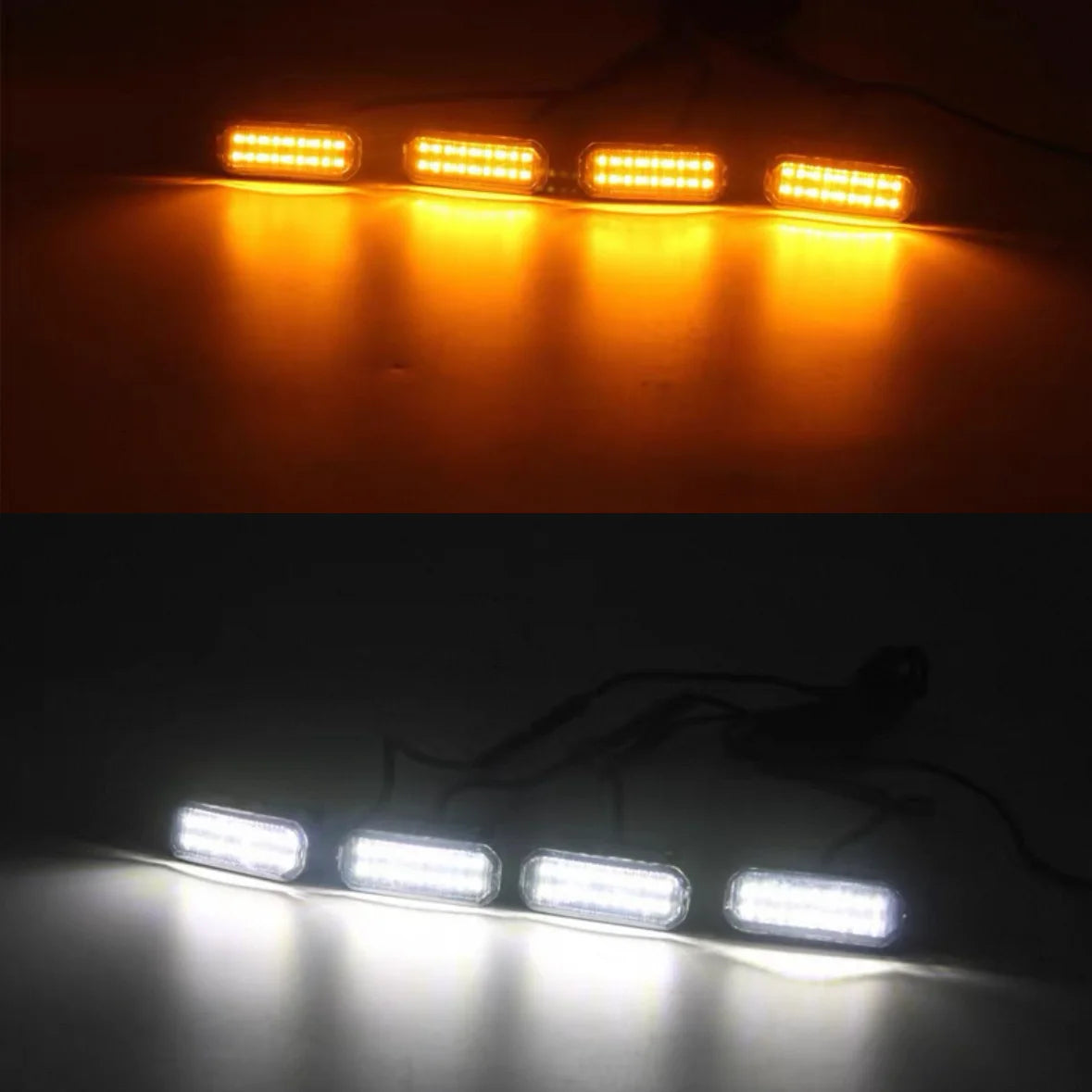 LED Car Lights Front LED Grille Lights With Harness Eagle Eye Lamp FOR FORD F-150 RAPTOR center mesh small yellow light