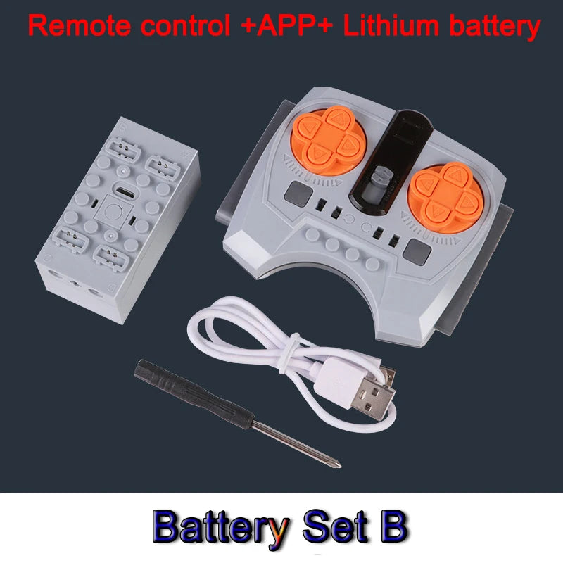 Technical Electronic Building Block MOC Refit Accessories Micro-motor RC Power Functions Parts Creative DIY Car Bricks Kids Toys