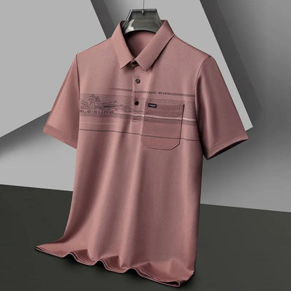 Top Grade Business Designer Summer Polo Shirt Men New Regular Stretch Brand Short Sleeve Casual Luxury Fashions Men Clothes