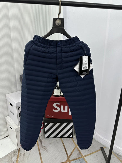 Lightweight Insulated Outdoor Sports Men's Cotton Pants Windproof Water-Resistant Casual Trousers for Winter Cold Protection