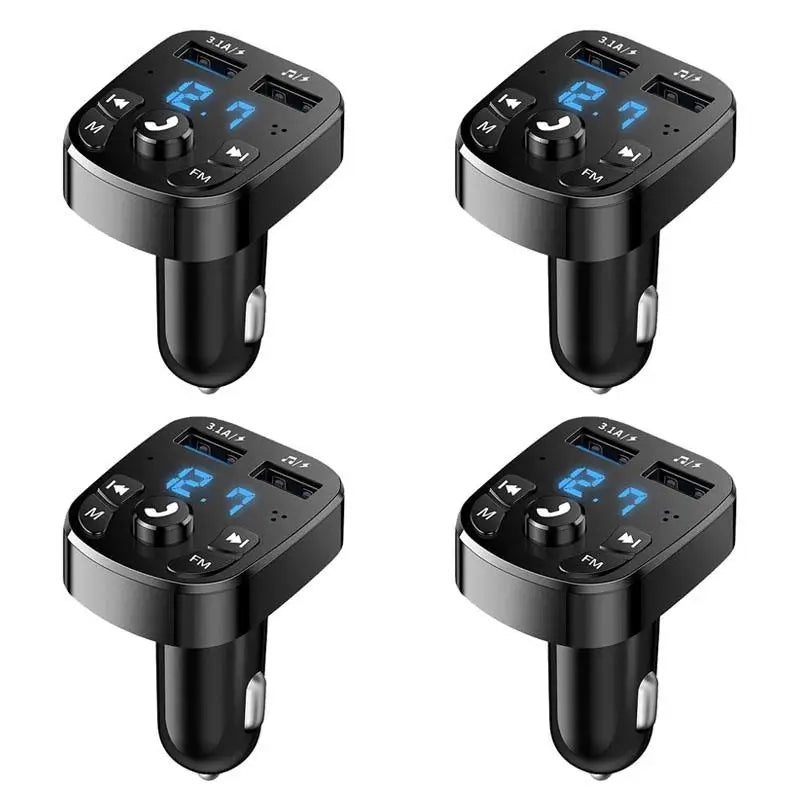 1/3/6pcs Car Mp3 Player Dual USB Fast Charger FM Receiver Bluetooth Compatible 5.0 FM Transmitter USB Flash Drive Plug Car Kit