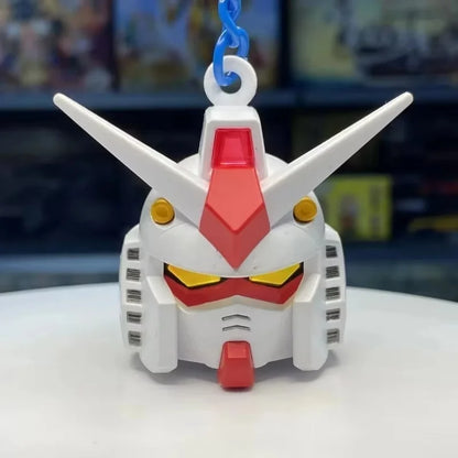 SD Rx-78-2 Luminous Head Keychain Desktop Ornament Backpack Charm Pvc Model Collectible Anime Figure Trendy Toy Gift