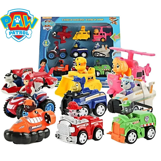 Paw Patrol Set of 9 Friction Cars with Removable Figures  New Product Paw Patrol - 9 Friction Cars with Characters