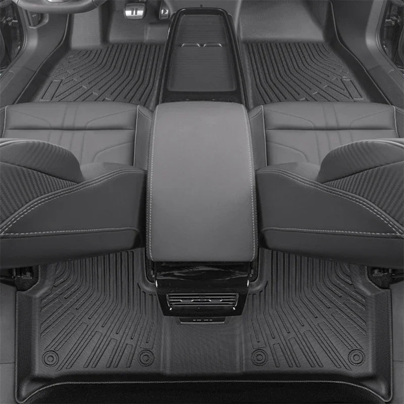 For BYD SEALION 7 2024 2025 TPE Car Floor Mats (Only RHD), All Weather Waterproof Backrest  Trunk  Frunk