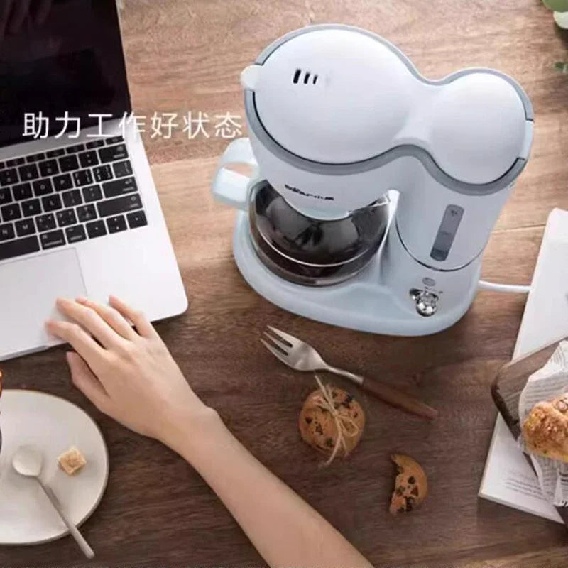 220V Drip Type Automatic Coffee Machine Home Appliance Mini Coffee Pot and Tea Maker, Dual-use кофеварка с кофемолкой الة قهوة