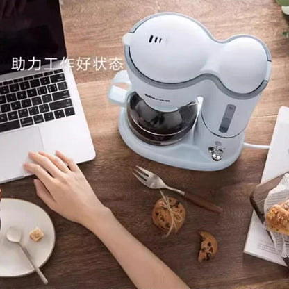 220V Drip Type Automatic Coffee Machine Home Appliance Mini Coffee Pot and Tea Maker, Dual-use кофеварка с кофемолкой الة قهوة