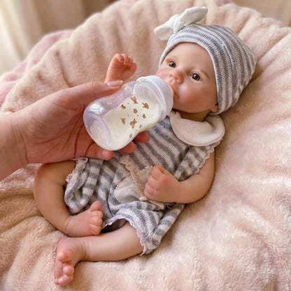 NPK 12 Inch Flexible Elastic Solid Platinum Silicone Art Doll Premie Baby Awake Reborn Loulou Collector Gift