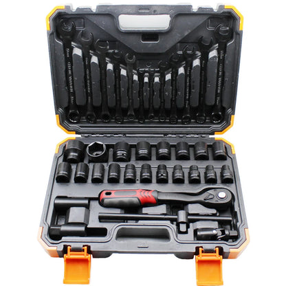 37-Piece Set Socket Wrench Automobile Repair Tool Combination Set Air-Powered Socket Wrench Kit for Automotive Maintenance