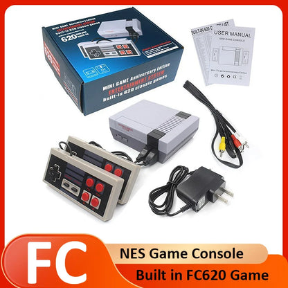 Retro Family Video Game Console For FC Home Game Player AV Output Built in FC620 Classic Game with wired Gamepad For Children