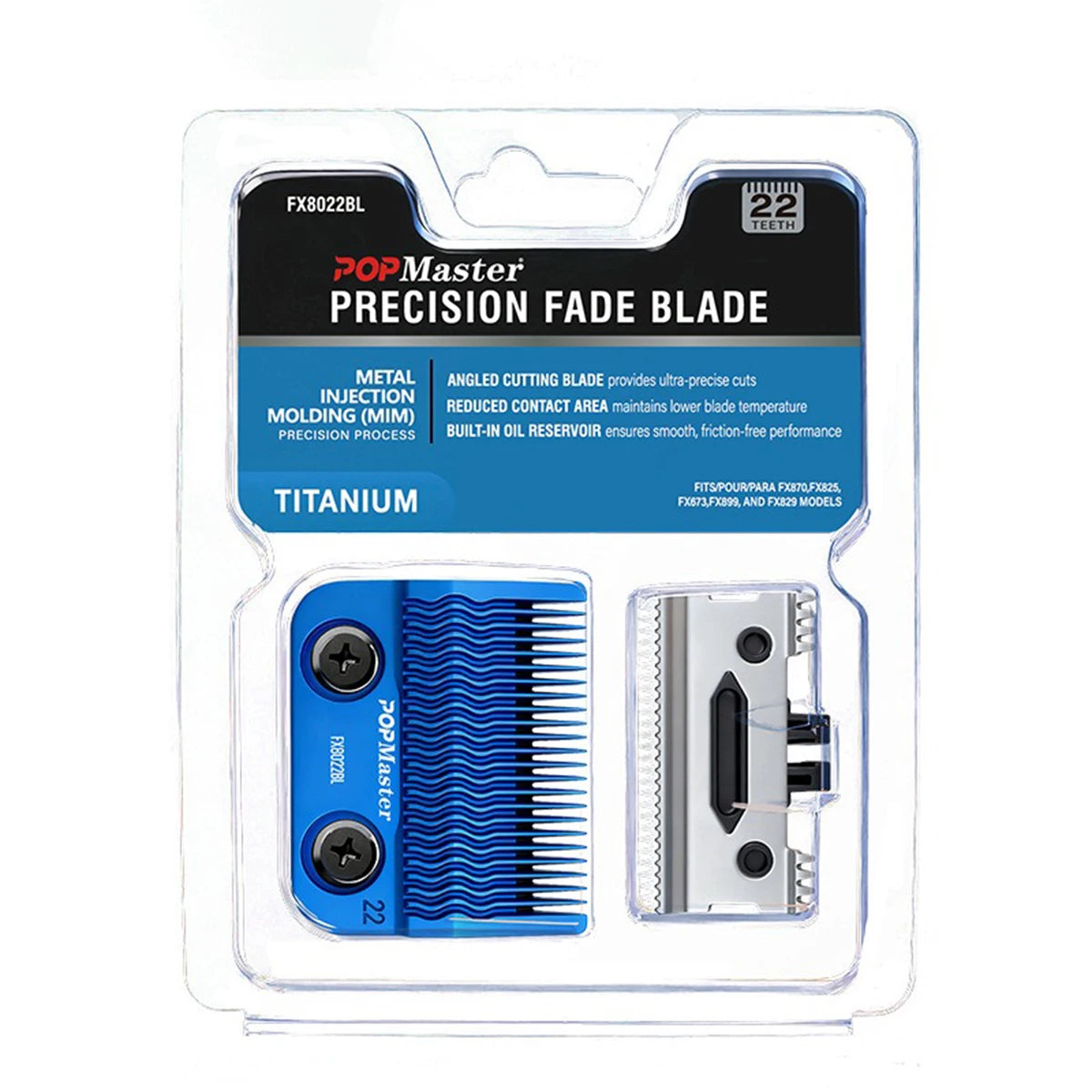 POP Master Professional original replacement of electric hair clipper blades FX8022BL Fade Blade for FXT45C、FX86、FX82、FX899、FX87