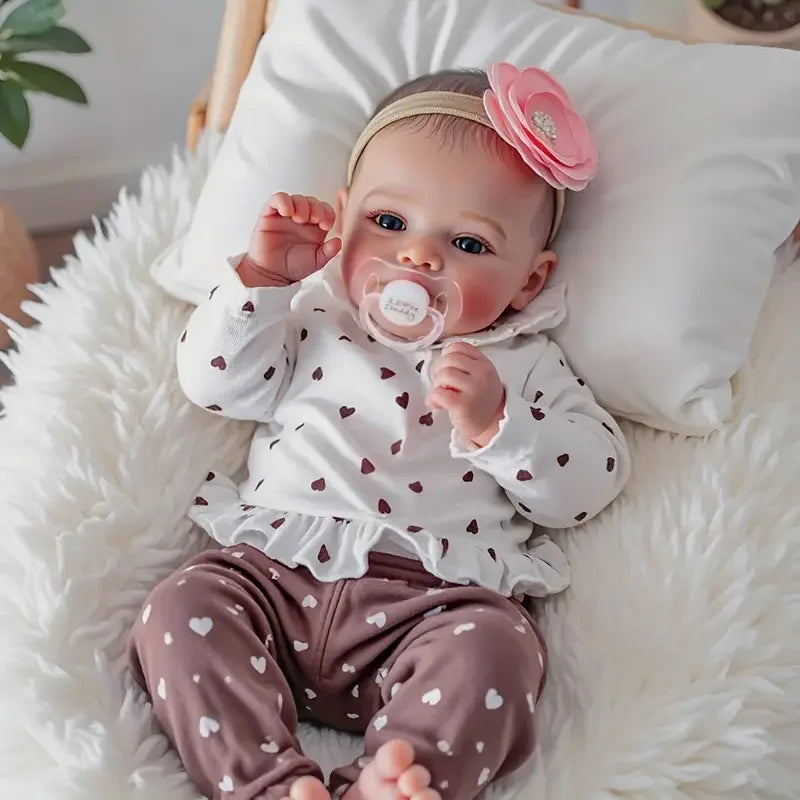 Full Body Vinyl Reborn Baby Dolls - 18 Inch Weighted Realistic-Newborn Baby Doll Real Life Baby Dolls with Complete Accessories & Gift Box