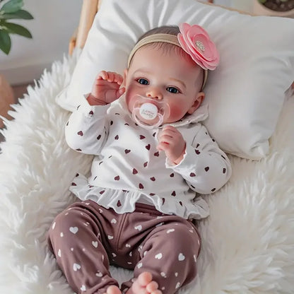 Full Body Vinyl Reborn Baby Dolls - 18 Inch Weighted Realistic-Newborn Baby Doll Real Life Baby Dolls with Complete Accessories & Gift Box